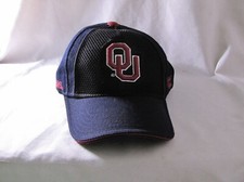 Oklahoma Sooners Hat Baseball Cap Navy Red Stitching Adjustable Loop Jersey