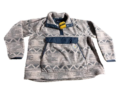 Pullover polar Carhartt medio broche para mujer XXL calce relajado NUEVO Foto 1 de 4