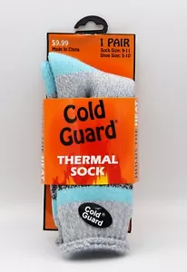 Cold Guard Thermal Socks Womens Sock Sz 9-11 Blue Gray - Picture 1 of 8