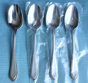 New Oneida JOANN /JOANNE Set of 4 Oval Soup Spoons Stainless Flatware (7 1/8") - Picture 1 of 4