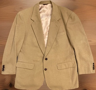 Savile Row Blazer Camel Hair Sport Coat 2 Button Dress Casual Jacket Made Poland - Image 1 of 4