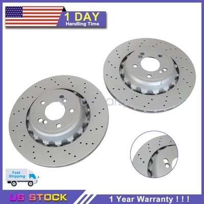 2 rotores de freno de disco ventilados perforados traseros adecuados para BMW F80 F82 F83 F87 Foto 1 de 4