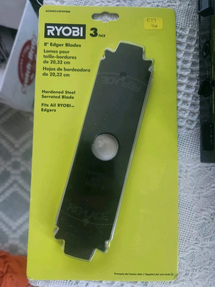 Paquete de 3 hojas dentadas de acero endurecido RYOBI 8" - ¡Se adapta a todos los Ryobi nuevas! Foto 1 de 1