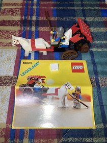 Lego 6023 MAIDEN'S CART 1986 Complete Instructions Medieval Vintage