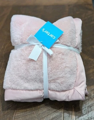 Manta de bebé rosa con ribete/espalda satinada de piel sintética medidas 40 x 30 seguridad lovey nip  Foto 1 de 4