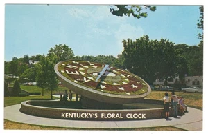 Frankfort Kentucky State Capitol Building Floral Clock Postcard - Picture 1 of 2