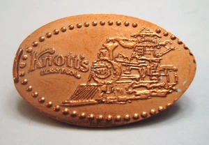 KNOTT'S BERRY FARM Buena Park, CA - locomotive -- penny en zinc allongé - Photo 1/1