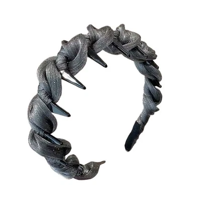 Bandas para cabello dentadas antideslizantes para niñas diadema antideslizante suministros para peluquería Foto 1 de 4