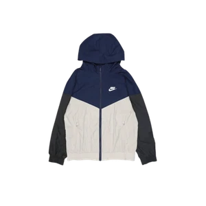 (Kids) Nike NSW Windrunner Hooded Jacket Midnight Navy Light Bone - Picture 1 of 1