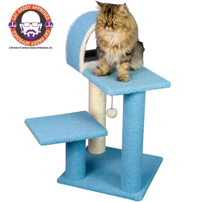 Armarkat Sky Blue 29  Real Wood Cat Tree With Scratcher And Tunnel For Squeez... - Image 1 of 1