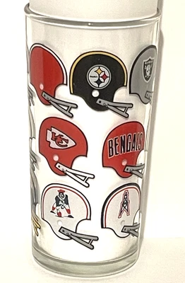Equipos de fútbol americano NFL AFC 1969-74 Conferencia Vintage Vidrio Steelers Chiefs Patriots Foto 1 de 4