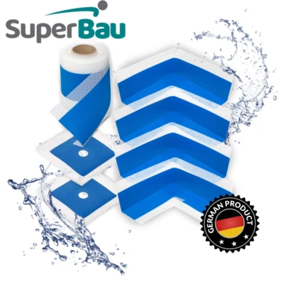 SuperBau Abdichtung Dichtset für Bad Dusche Band Innenecken Manschetten 5&7 tlg. - Bild 1 von 4