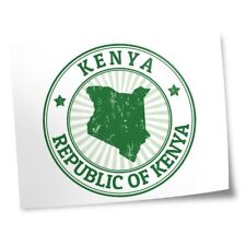 8x10" Prints(No frames) - Repubblica Of Kenya Green Map Africa  #9213