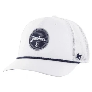 New York Yankees '47 Brand Brrr Fairway Trucker Hat White Navy Rope Snapback NWT - Picture 1 of 13