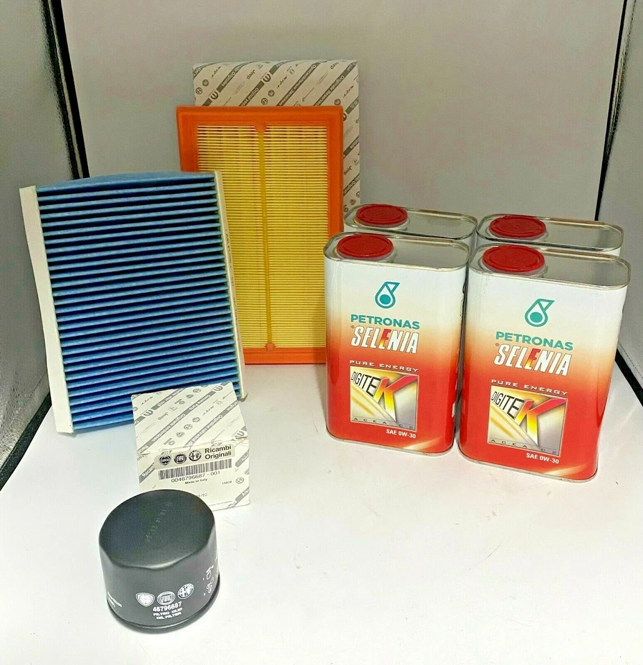 KIT TAGLIANDO 3 FILTRI ORIGINALI 4 LT SELENIA DIGITEK 0W30 FIAT 500 X 1.0 88KW