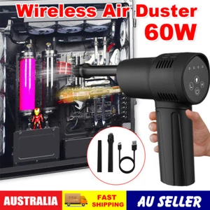 Air Duster Cleaning Kit 60W 60000RPM Compressed for Sofa Computer Car Detailing - Picture 1 of 11