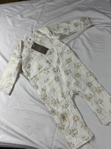 Aden Anais Baby Girl Buttoned Coverall ~ Golden Dandelion Wish 9-12 Months - Foto 1 di 3
