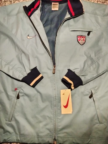 1998 Nike USA USMNT World Cup Full Zip Light Blue Jacket Size L Rare BNWT Mint Cover