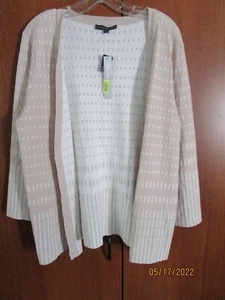 New Preston & York Knit Open Jacket Sz XL Rayon Nylon Bust 47 Length 26 in NWT - Picture 1 of 6