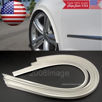 4 Pieces 47" White Arch Wide Body Fender Flares Extension Lip For Honda Acura - Image 1 of 4