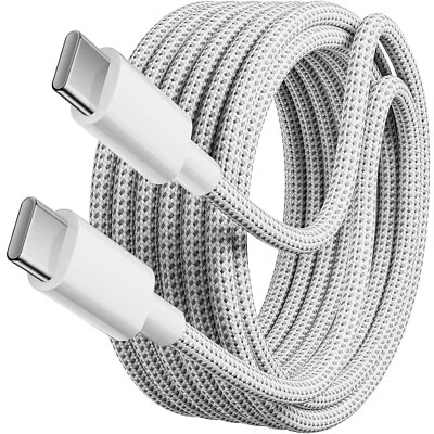 Heavy Duty Type C to Type C Cable Fast Charge PD Braided USB C Cables Lead - Image 1 of 4