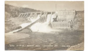 Vintage RPPC Real Photo Postcard ~ Hydroelectric ~ Wyman Dam, Bingham, ME - Picture 1 of 2