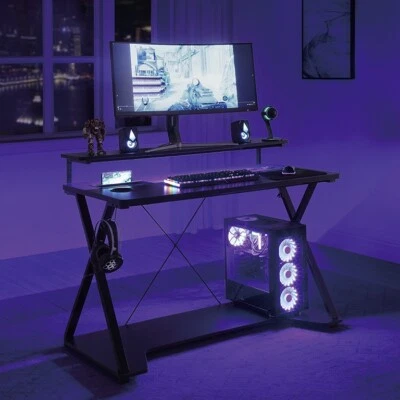 Escritorio para juegos Checkpoint Ghost Battle-station con luces LED RGB Foto 1 de 4