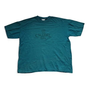 Vintage 90s Chanel Shirt Green Size S/M Mens Embroidered - Picture 1 of 10