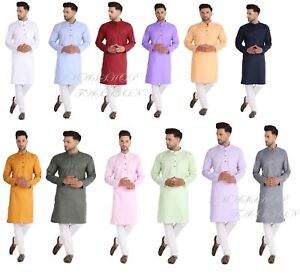 Men's Soft Cotton Kurta Payjama Set, Comfortable Ethnic Dress Free Shipping