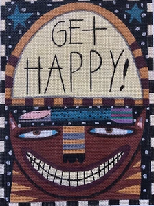 Get Happy! M-263 Maggie Chris Roberts-Antieau Handpainted Needlepoint Canvas - Picture 1 of 7