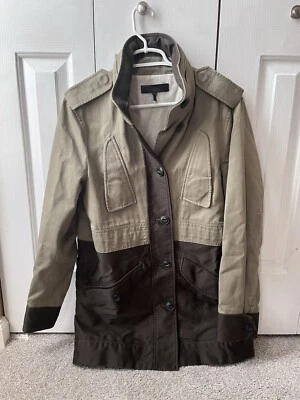 Abrigo Rag & Bone Kinsley Verde Utilitario Militar Dos Tonos Cocoon Talla 4 Foto 1 de 4