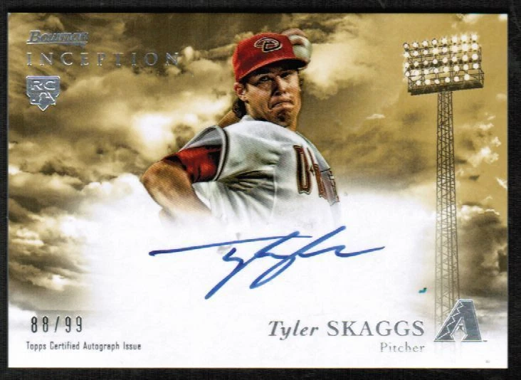 2013 Bowman Inception Rookie Autograph Gold Tyler Skaggs Auto #/99 (ref 18433) - Image 1 of 1