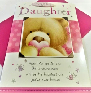 Daughter Birthday Greetings Card.....Happy Birthday With Love Daughter - Picture 1 of 3