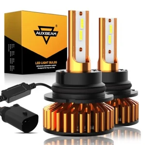 2x AUXBEAM 9007 LED Headlight High Low Bulbs 6000K For Nissan Frontier 2005-2023 - Picture 1 of 12