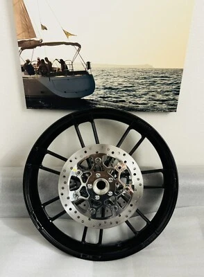 "Rueda delantera Harley Touring CVO 21"" negra brillante 2019-23 rotores de llanta directa" Foto 1 de 4