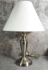 Smart Table Lamp Dimmable Ambient Light Sensor Eye Strain Reduction Satin Nickel - Picture 1 of 10