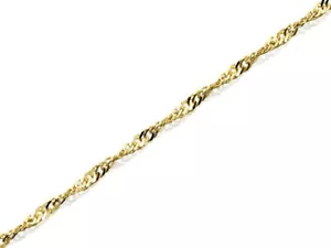 F.Hinds Jewellery 9ct Gold Extra Long Twisted Curb Anklet - 10in - Picture 1 of 2