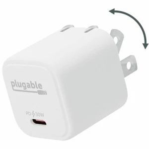Bloque Cargador Portátil Enchufable PS-30C1W GaN USB-C 30W Puntas Plegables Blanco - Imagen 1 de 3