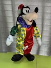 Vintage Disney Goofy Plush Dressed As A Clown EUC Made In The USA Toy Factory