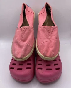 Lot Of 2 - Airwalk Clogs, Toms Slip On Shoes Girls Size 2-3 Youth Pink (JT-148) - Picture 1 of 10
