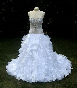 WEDDING GOWN CHRISTINA WU DRESS WOMEN SIZE 4-6 - Picture 1 of 10