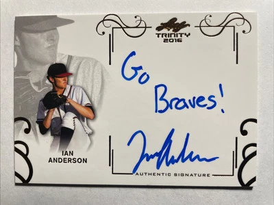 2016 Leaf Trinity IAN ANDERSON Rookie Inscription Auto #A-IA1 BRAVES 🔥 ANGELS - Image 1 of 2