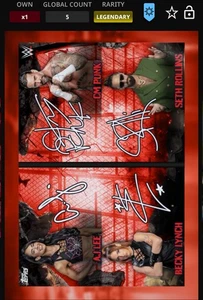 Topps Slam Digital Survivor Series Legendary AJ LEE BECKY PUNK SETH Red Book /5 - Picture 1 of 2