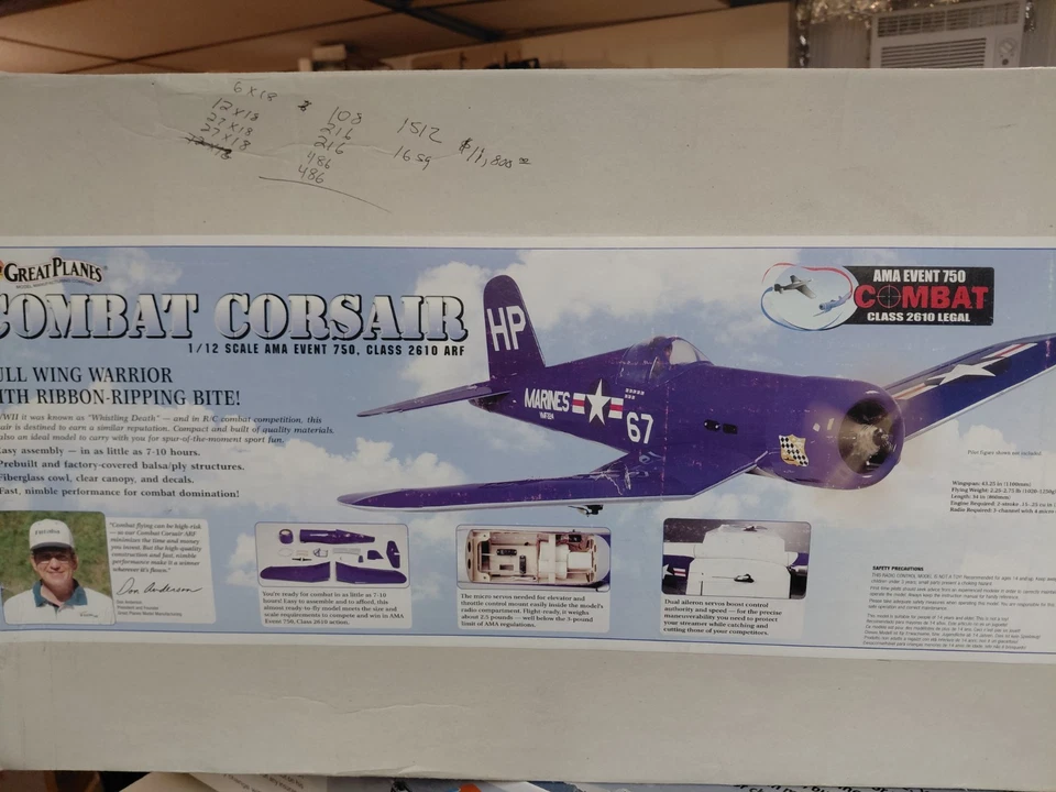 GREAT PLANES COMBAT CORSAIR ARF - Image 1 of 4