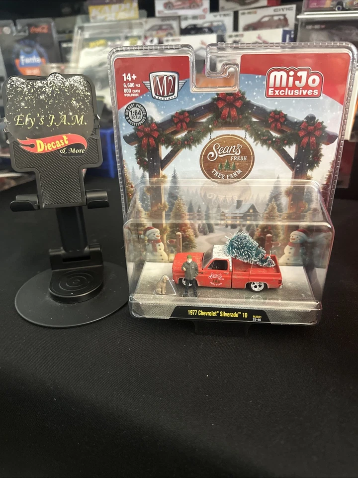 M2 1:64 Diorama Sean’s Fresh Tree Farm 1977 Chevrolet Silverado 10 w/ Sean & Dog - Image 1 of 1