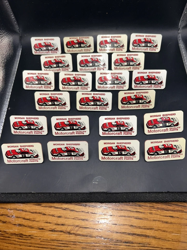 22 Pcs Morgan Shepherd #15 Motorcraft Quality Parts Plastic  NASCAR Hat Pin - Image 1 of 4