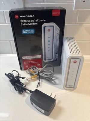 Motorola SURFboard SB6141 Cable Modem DOCSIS 3.0 – 343Mbps – Tested - Image 1 of 4