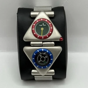 36mm Working Unisex Time Age Stainless Steel Expandable Strap Watch & Compass - Picture 1 of 18