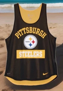 Nike - Pittsburgh Steelers Women's Medium Black Layered Mesh Tank Top Dri Fit - Bild 1 von 3