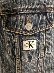 Calvin Klein Vintage Jean Jacket 90s Men’s L Denim Trucker - Picture 1 of 11
